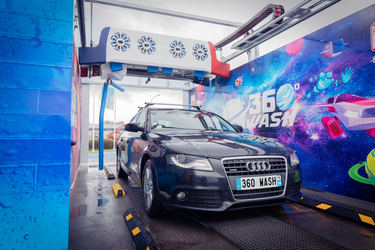 Station de lavage 360 Wash en action