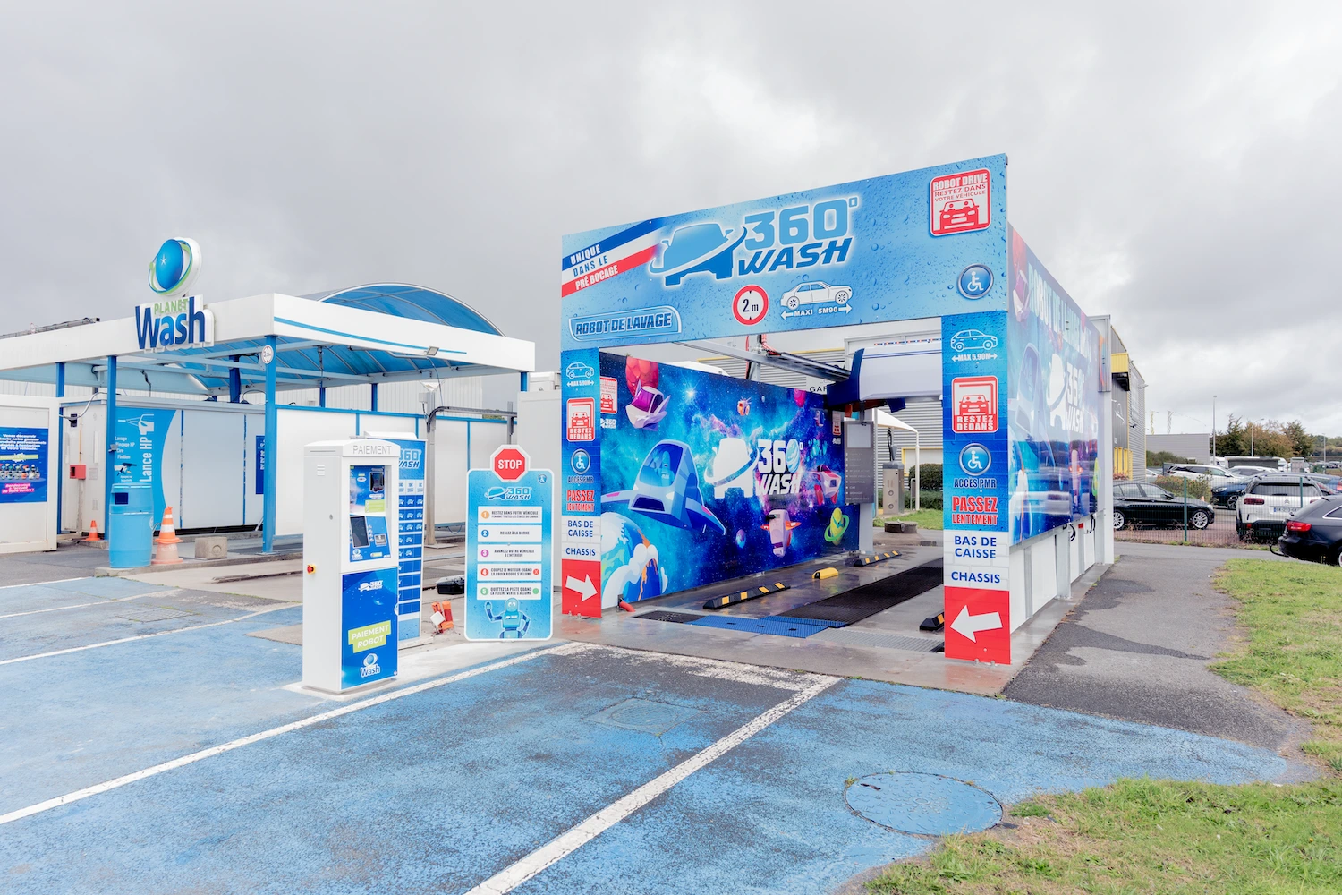 Vue intérieure du robot de lavage